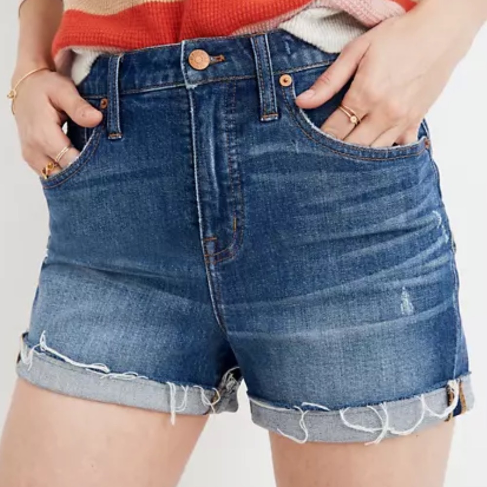 Madewell Women's High-Rise Denim Shorts in Glenoaks Wash